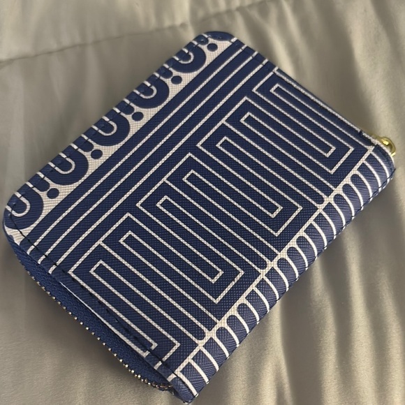 Trina Turk Handbags - Blue and White Geometric Pattern Wallet